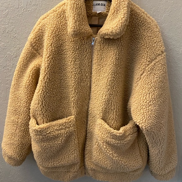 Sherpa Teddy Jacket, oversized,lined - Picture 1 of 8